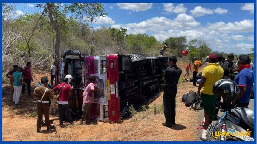 யானை வழிமறித்து பேருந்து கவிழ்ந்தது – 10 பேர் காயம் 1 buttala-wild-elephant-bus-accident-kataragama-pilgrims